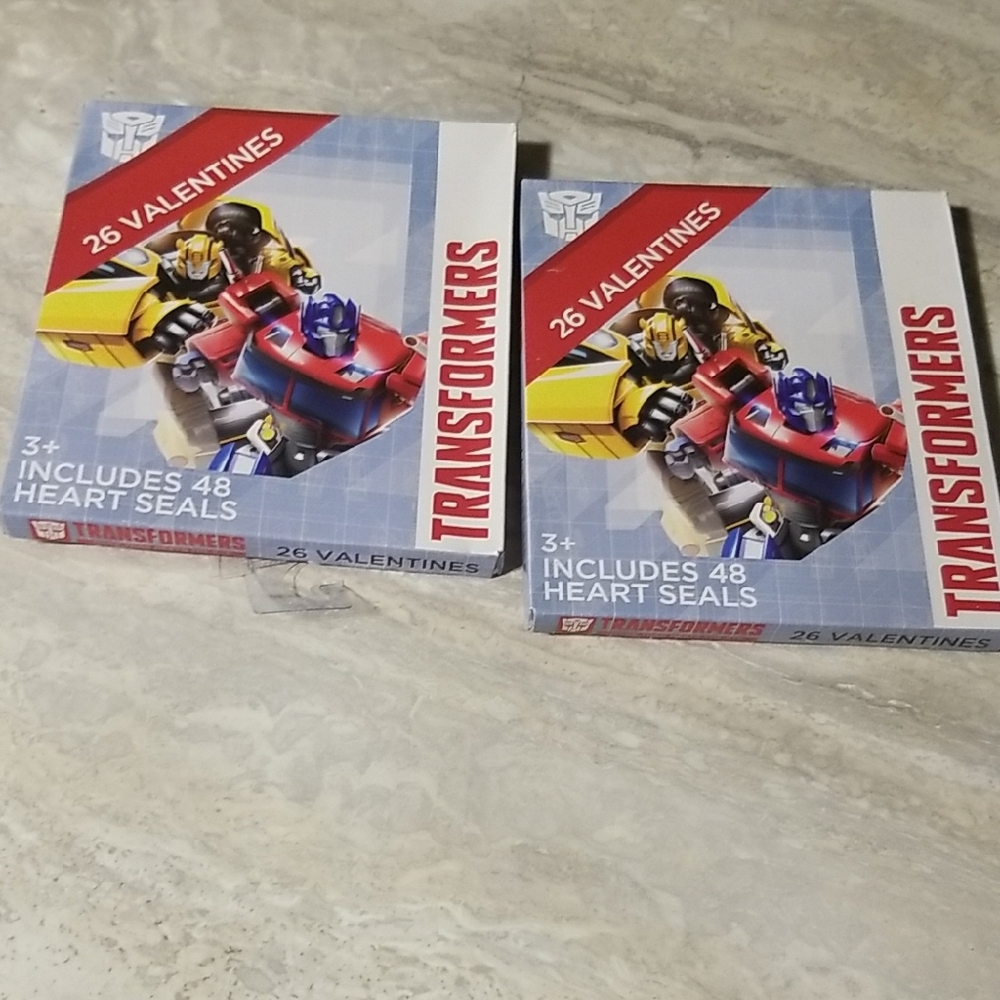 Transformers Valentine's Day Cards - Red and Blue